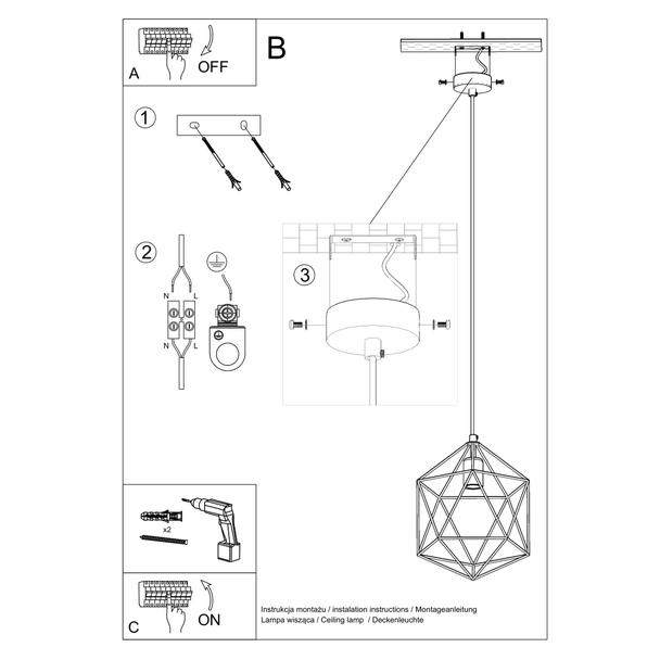 Sollux Lampa wisząca GASPARE biała SL.0290