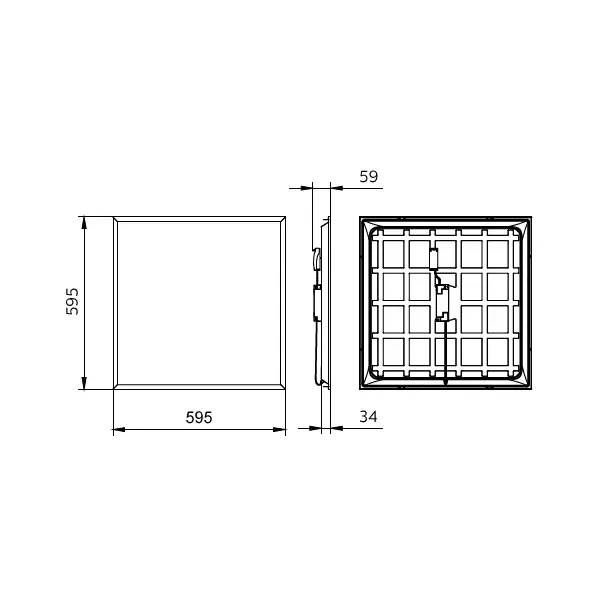 Oprawa wstropowa Panel LED 38W 3400lm 4000K RC065B LED34S/840 PSU W60L60 NOC LEDINAIRE produkt wycofany 9,11402E+11 PHILIPS