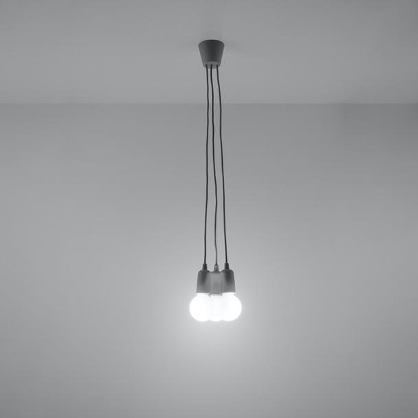 Sollux Lampa wisząca DIEGO 3 szara SL.0576
