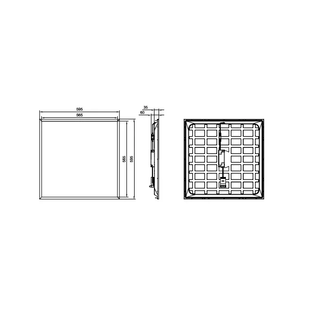 Panel LED Ledinaire RC065B G5 UGR19 28W 3400lm IP20/40 4000K barwa neutralna 34S/ 840 PSU W60L60 OC 9,11402E+11 PHILIPS