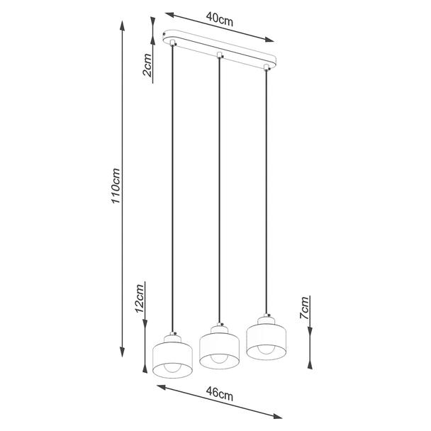 Sollux Lampa wisząca SAVAR 3 czarna SL.1133