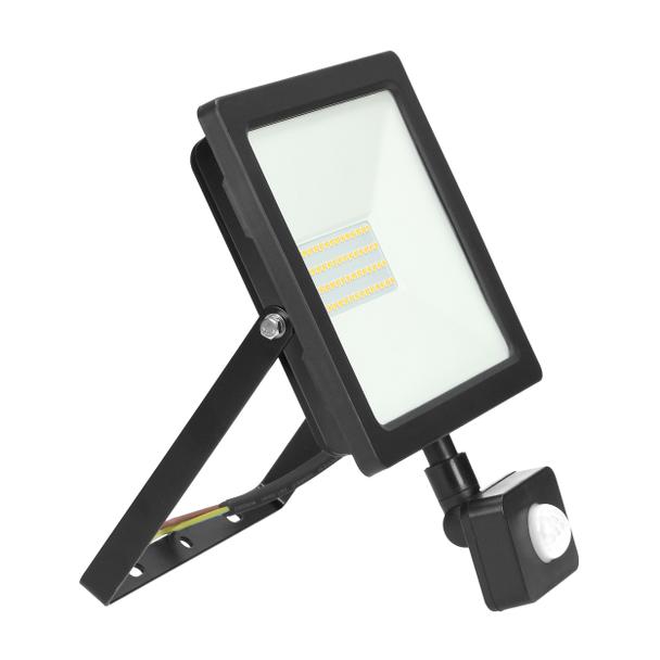 ALLED 50W Naświetlacz LED z PIR, 4000lm, IP44, 4000K, Alu+szkło FL/R-3 ORNO