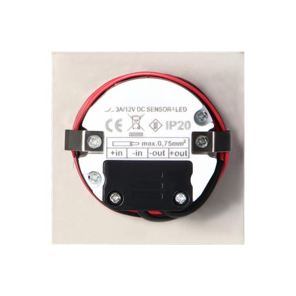 DRACO LED NEW 1,5W, oprawa schodowa podtynkowa, 12VDC, 30lm, 4000K, satyna, czujnik ruchu i zmierzch AD-OS-6164LR4/N ORNO