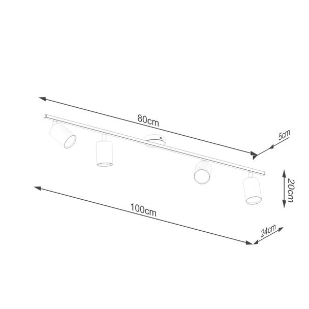 Sollux Plafon LEMMI 4L czarny SL.1168