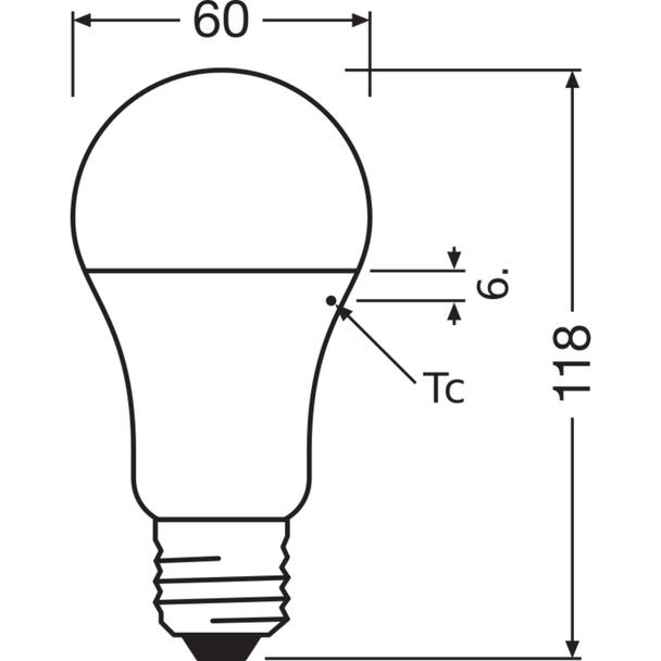 Żarówka LED A75 E27 10W = 75W 1055lm 4000K Neutralna 200° VALUE CLASSIC Osram