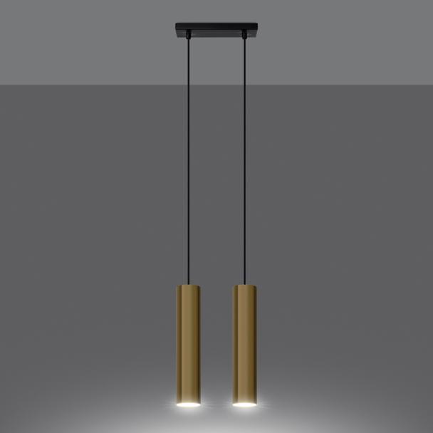 Sollux Lampa Wisząca LAGOS 2 złoty połysk SL.1241