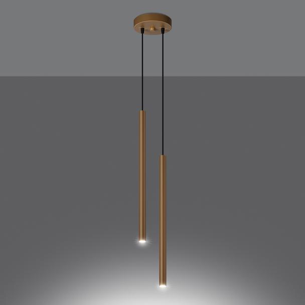 Sollux Lampa wisząca PASTELO 2 złota SL.1305