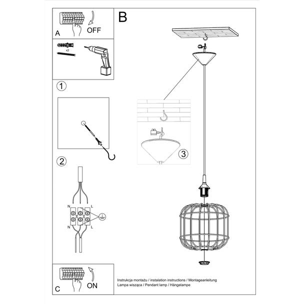 Sollux Lampa wisząca CELTA biała SL.0295