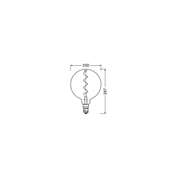 Lampa LED Vintage 1906 CL GLOBE200 Filament szkło przezroczyste SMOKE 12 non-dim 5W 818 E27