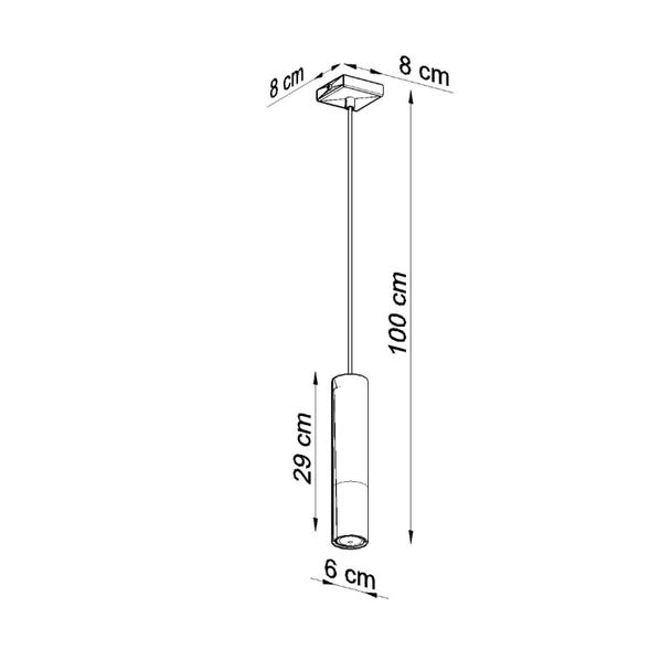Sollux Lampa wisząca LOOPEZ 1 czarny/złoty SL.0952