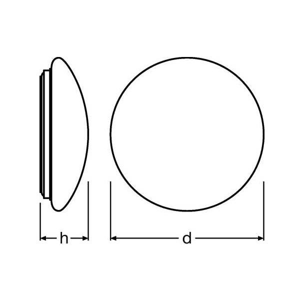 Surface-C LED 400 24W/3000K Sensor IP44