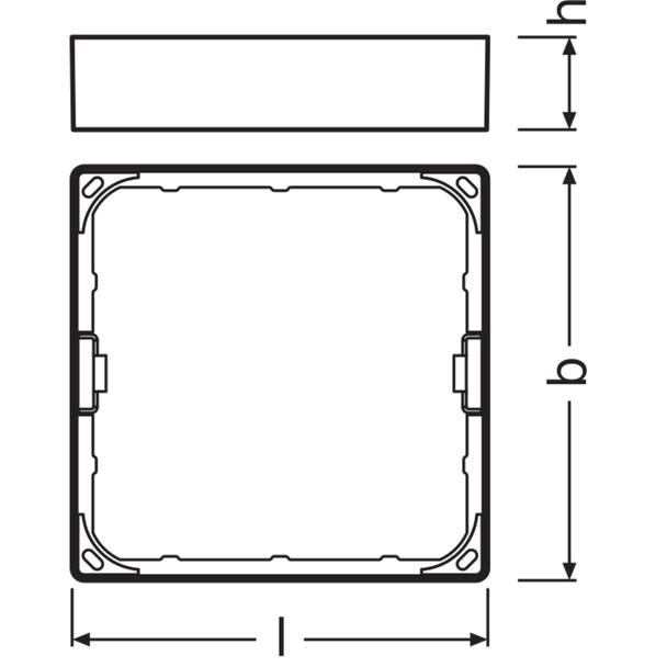 Ramka DOWNLIGHT SLIM FRAME SQUARE 155 WT