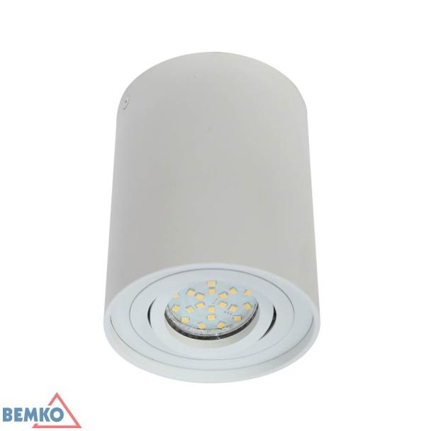 Oprawa nasufitowa punktowa ORTAL regulowana fi96 GU10 max. 1x50W biała C23-DLO-AR-GU10-150-WH BEMKO