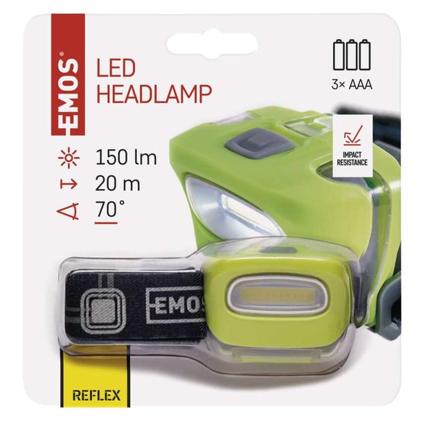 Latarka czołowa LED 2W 140W 3xAAA P3528 EMOS