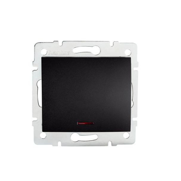 LOGI Łącznik jednobiegunowy LED 021110142 czarny mat 33622 KANLUX