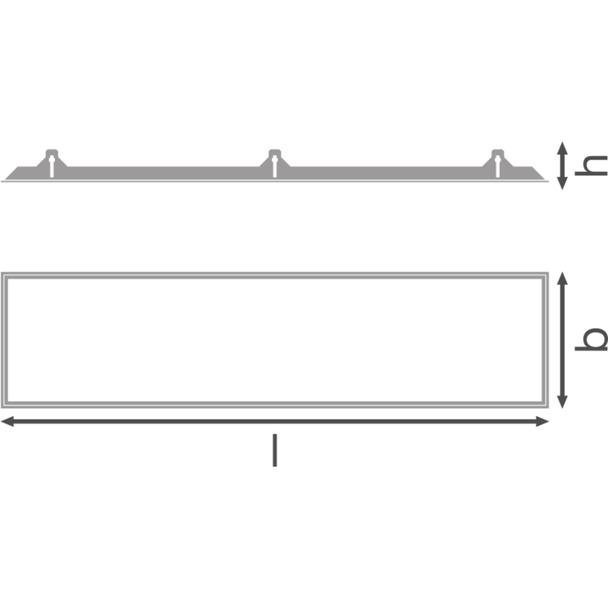 Ramka do montażu w zabudowie PANEL 1200X300 RECESSED MOUNT FRAME
