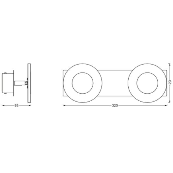 Oprawa SMART+ WIFI ORBIS WAVE 320 IP44 TW CR