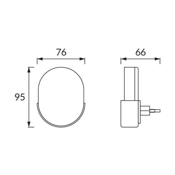 Lampka wtykowa LED BEZA LED 1W L 03897 IDEUS