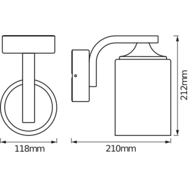 ENDURA CLASSIC LANTERN CYL E27 WD LEDV Oprawa zewnętrzna