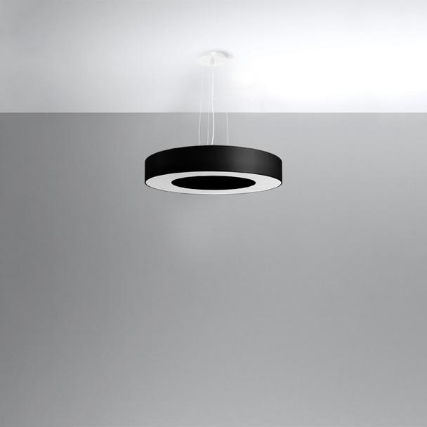 Sollux Żyrandol SATURNO SLIM 50 czarny SL.0750