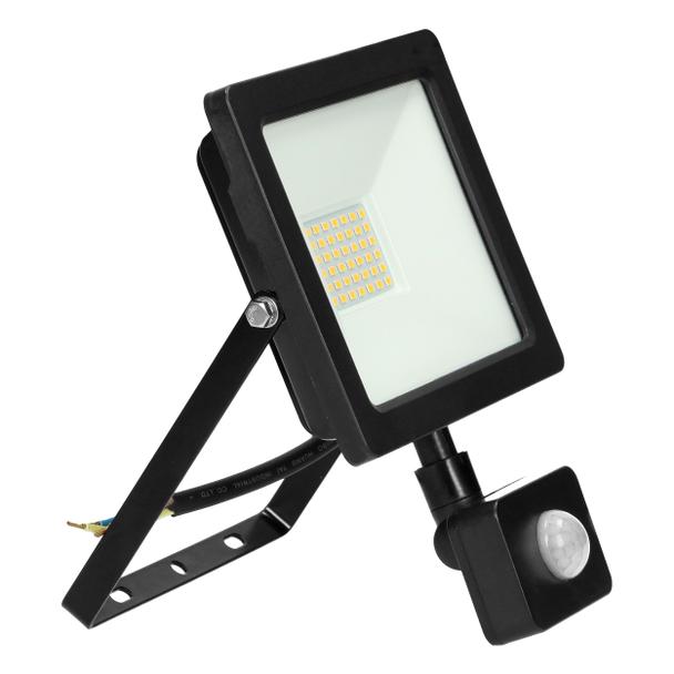 ALLED 30W Naświetlacz LED z PIR, 2400lm, IP44, 4000K, Alu+szkło FL/R-2 ORNO