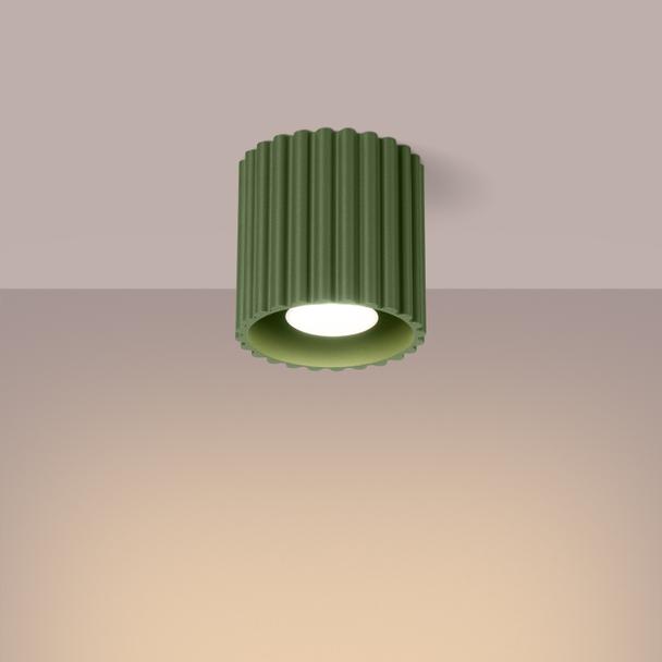 SOLLUX Plafon AURA 1 zielony oliwkowy GU10 ; SL.1794