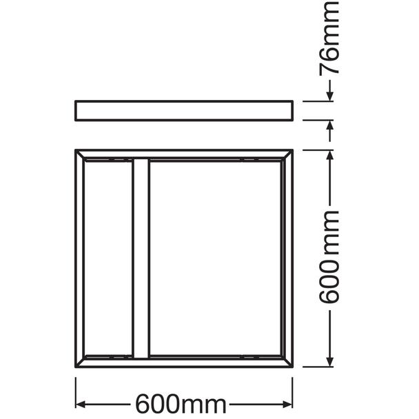 Ramka o wysokości 75mm do montażu powierzchniowego PANEL 600 SURFACE MOUNT KIT H75