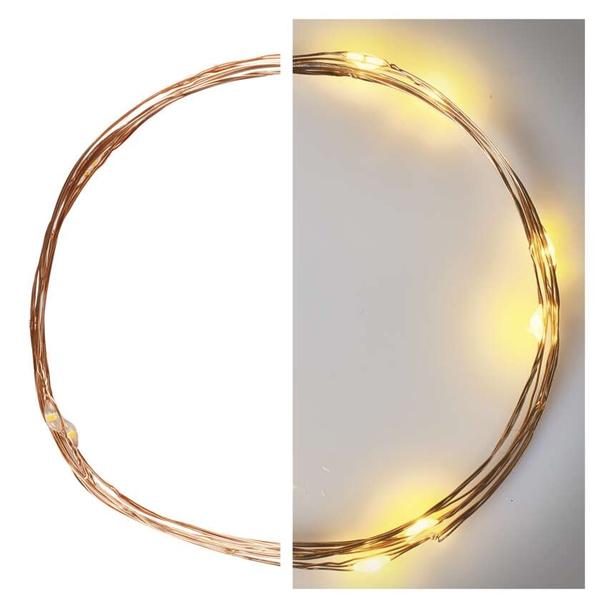 Lampki choinkowe łezki 10 LED 0,9m 2xAA ciepła biel IP20 timer D3AW06 EMOS