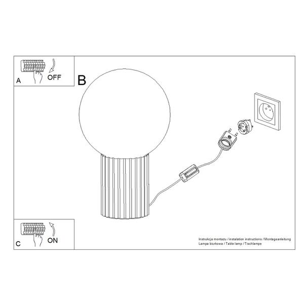 Lampa biurkowa HALO beżowa