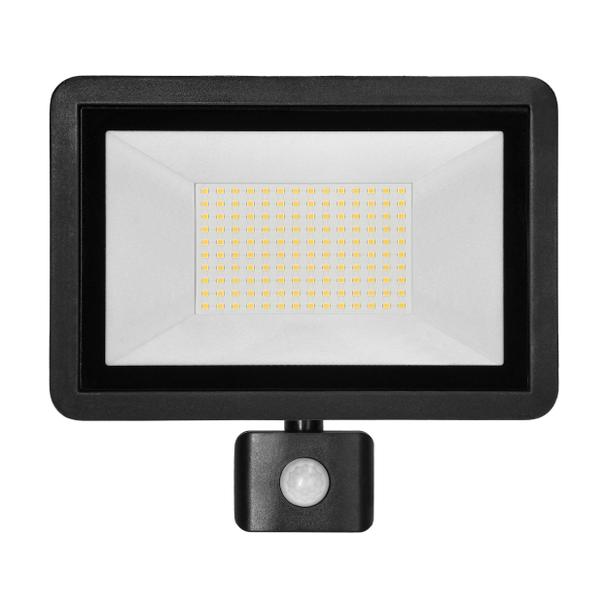 FARO S LED 100W naświetlacz z PIR 8000lm, IP44, 4000K, aluminium + szkło AD-NL-6437BLR4 ORNO