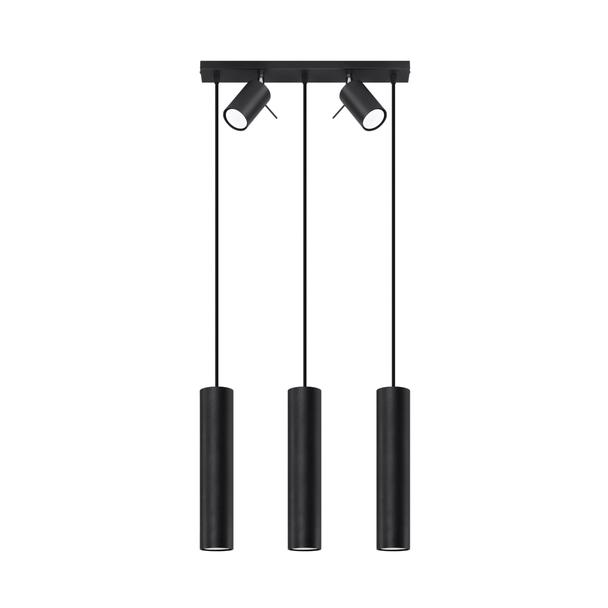Sollux Lampa wisząca RING 3 czarny SL.1099
