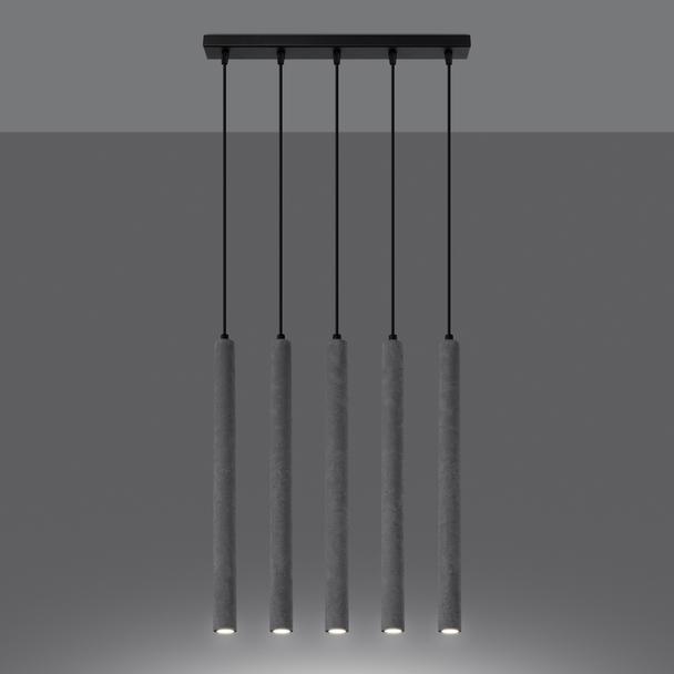 Sollux Lampa wisząca PASTELO 5L beton SL.1274