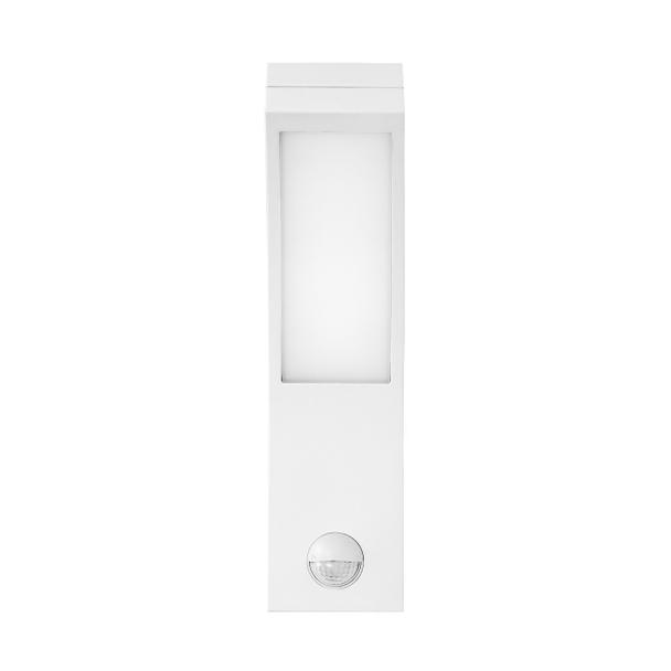 PIRYT LED 10W, oprawa ogrodowa z czujnikiem ruchu 140st, 800lm, IP54, 4000K, biała, AD-OP-6109WLPMR4 ORNO