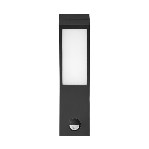 Oprawa ogrodowa z czujnikiem ruchu PIRYT LED 10W 140st 850lm IP54 4000K czarna AD-OP-6109BLPMR4 ORNO