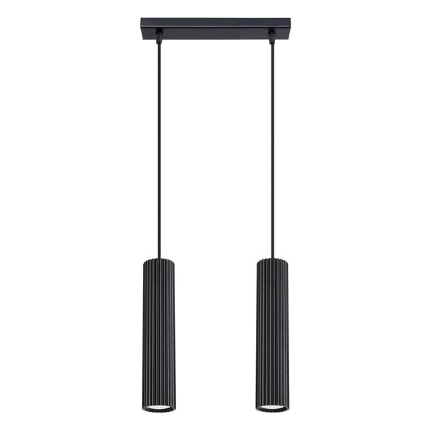 Sollux Lampa wisząca KARBON 2 czarny SL.1574