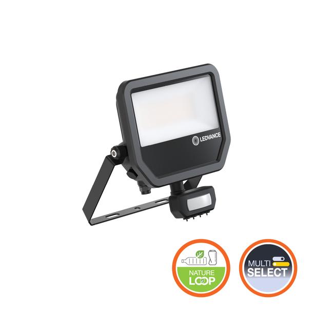 Naświetlacz LED z czujnikiem ruchu FLOODLIGHT sensor PFM G4 27W41W IP65 3000K 133lm/W czarny LEDVANC