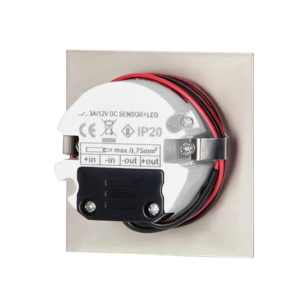 DRACO LED NEW 1,5W, oprawa schodowa podtynkowa, 12VDC, 30lm, 4000K, satyna, czujnik ruchu i zmierzch AD-OS-6164LR4/N ORNO