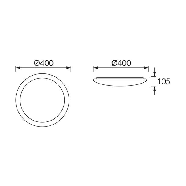 Plafoniera SMD LED SOLEO LED 24W 4000K 03242 IDEUS
