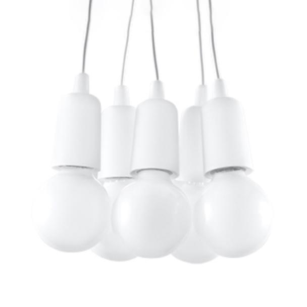 Sollux Lampa wisząca DIEGO 5 biała SL.0571
