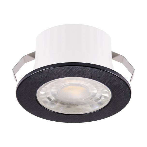 Ideus łazienkowe oczko stropowe LED Fin C 3W 245lm 4000K czarne IP44 03873 IDEUS