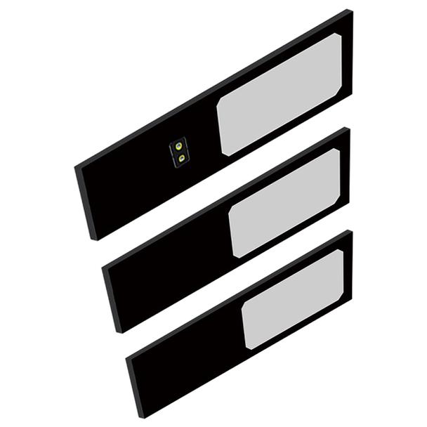 PLANA zestaw 3 lamp podszafkowych LED, 3x4W, 3x240lm, 4000K, z włącznikiem bezdotykowym, czarne AD-OM-6477L4/B ORNO