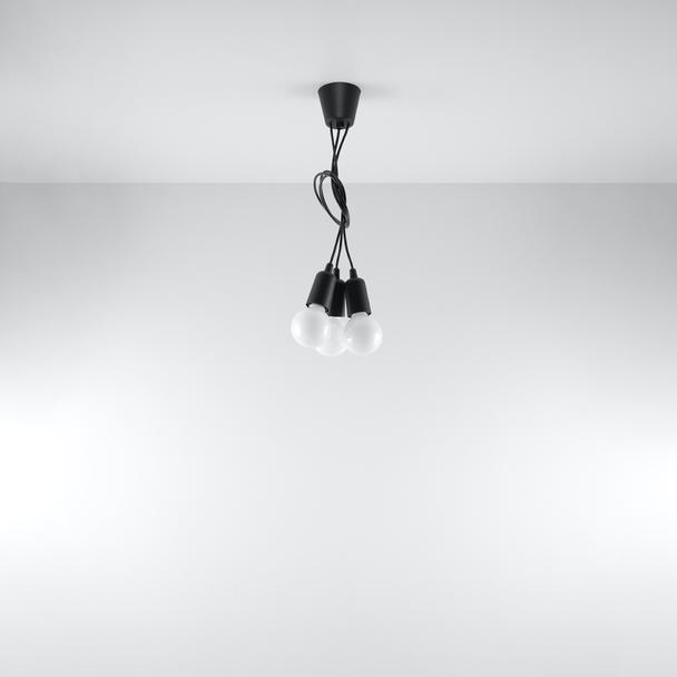 Sollux Lampa wisząca DIEGO 3 czarna SL.0573
