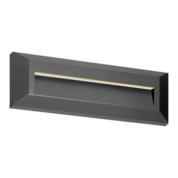 Lampa elewacyjna KIBO LED 1,5W 150lm IP65 4000K biała neutralna szary AD-OP-6610GL4 ORNO