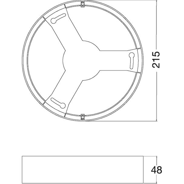 Ramka do oprawy DOWNLIGHT IP44 DN 215 WT