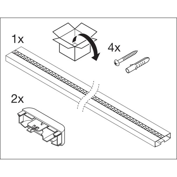 Oprawa liniowa z bezpośrednim i pośrednim rozsyłem światła LINEAR IndiviLED DIRECT 1500 48W/3000K
