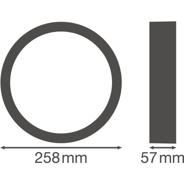Osłona do opraw ściennych w kształcie pierścienia SURFACE BULKHEAD RING 250 BK