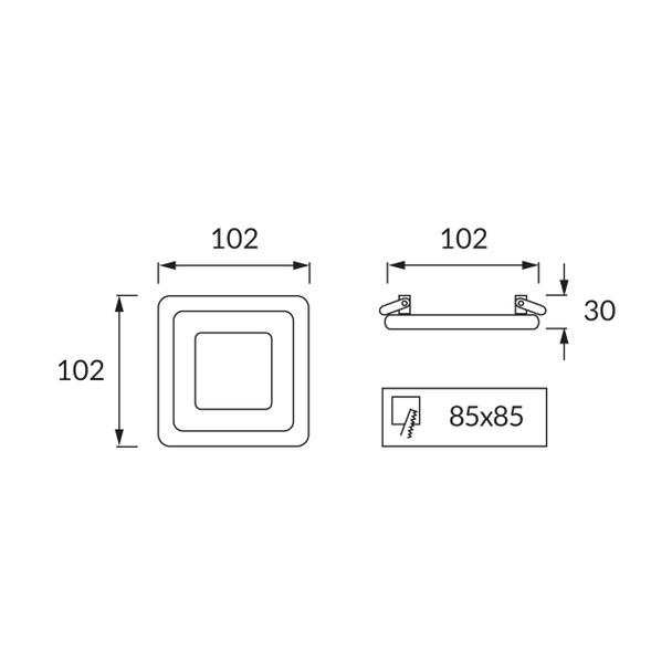ALINA LED D 3W+3W 4000K 02895 IDEUS