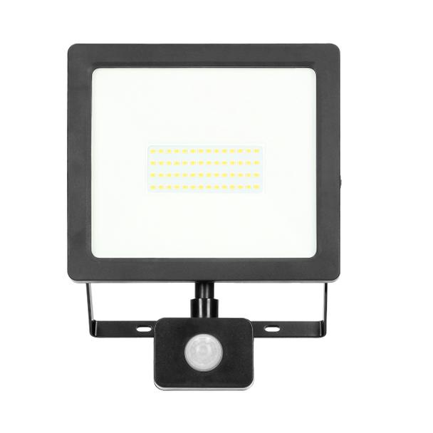 ALLED 50W Naświetlacz LED z PIR, 4000lm, IP44, 4000K, Alu+szkło FL/R-3 ORNO