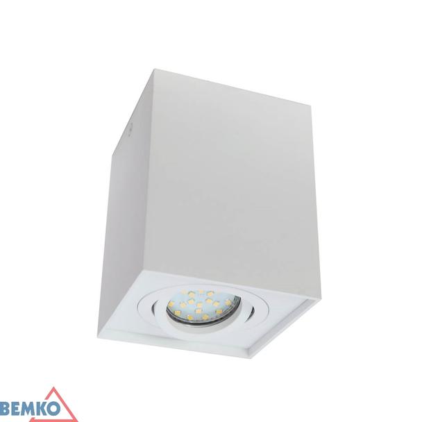 Oprawa nasufitowa punktowa ORTAL regulowana 96x96 GU10 max. 1x50W biała C23-DLO-AS-GU10-150-WH BEMKO