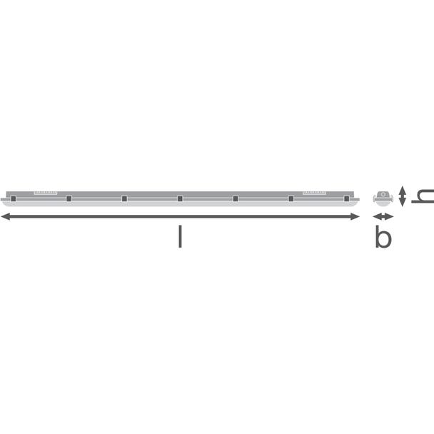 Oprawa DAMP PROOF 1500 58W 840 IP65 GY